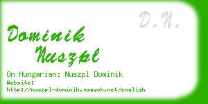 dominik nuszpl business card